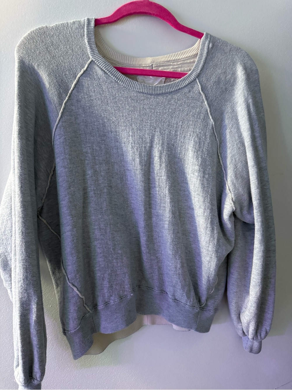 aerie Light Gray Crewneck Sweater